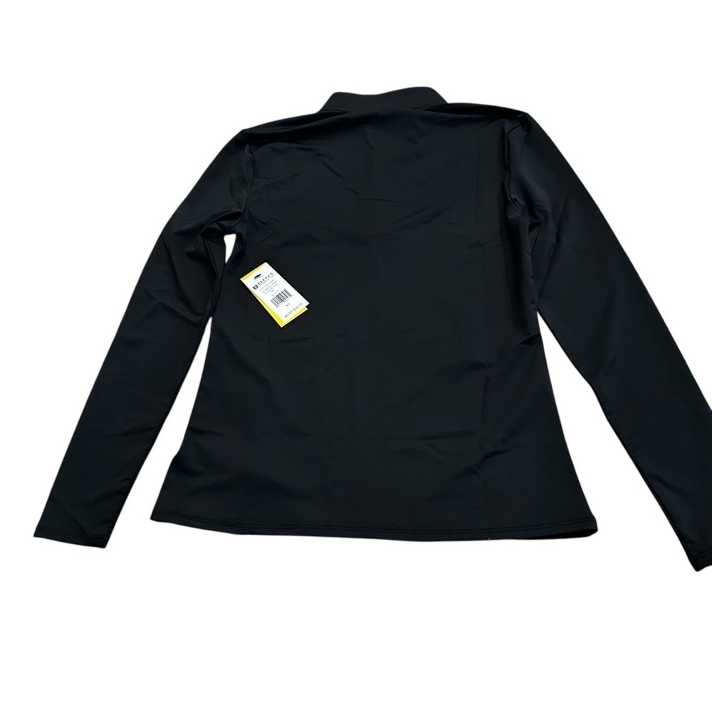 EleVen by Venus Williams Legacy Long Sleeve Top Black New $98 Size XS - Picture 3 of 3